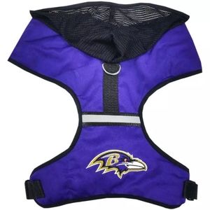 🐾Baltimore Ravens NFL Purple & Black Pet Hoodie Harness Sz small 🐾